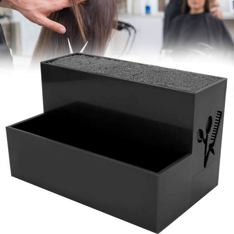 Niiyen Professional Salon Shear Holder Rack Salon Hairdressing Combs Clips Box Scissors Storage Box Organizer Case Barber Accessories for Hair Stylist Office HomeBlue